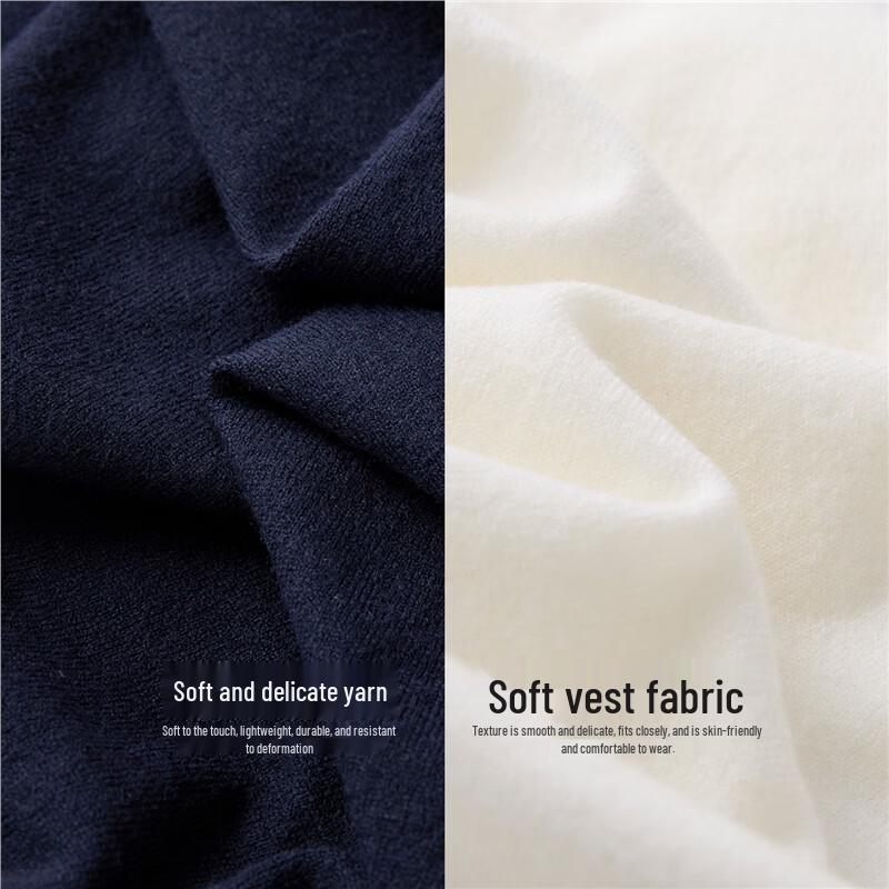 Giordano Women's Colorblock U-Neck Knit Vest & Loose Sweater Two-Piece Set