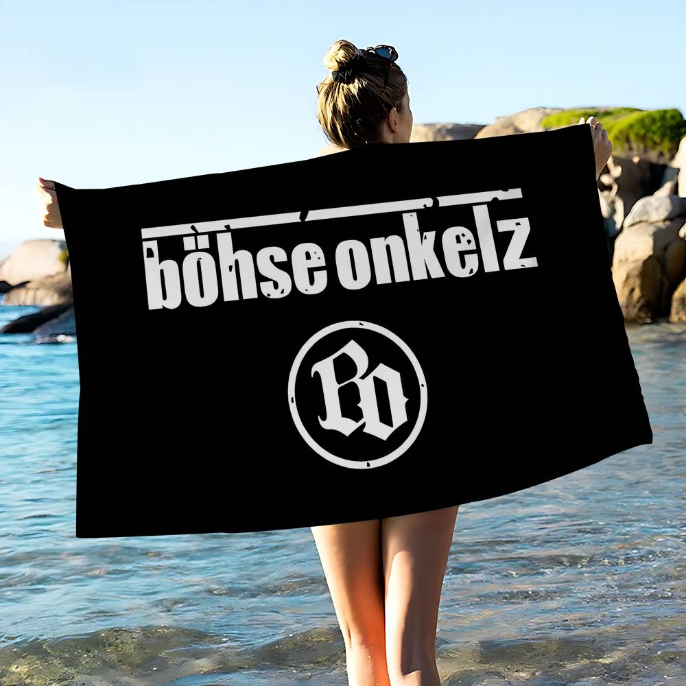 Band B-Bohse O-Onkelz Mikrofaserdecke Schnelltrocknende Strandtücher Übergröße Druck Super Saugfähige Pool-Handtuchdecke