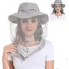Mosquito Head Net Hat - Bug Cap Upf 50+ Sun Protection With Hidden Netting For Beekeeping Hiking Men & Women FGC
