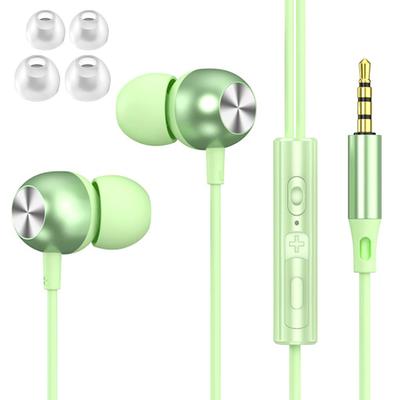 Glhty Wired Earphones with Mic Green