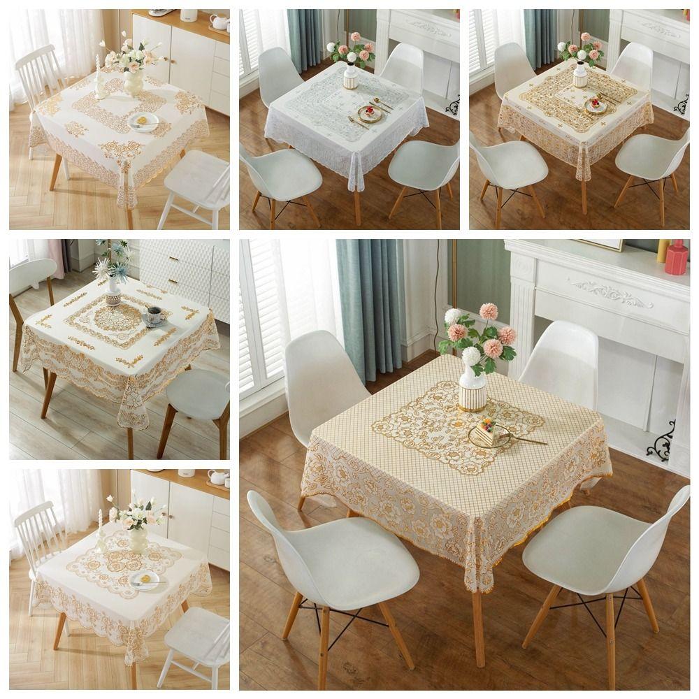 Oil Resistant Square Tablecloth Waterproof Table Mat Printed Table Cover  Tea Table