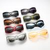 New Large Frame Cat Eye Sunglasses Female Fashion Personality Retro Uv400 Large Mirror Leg Sun Glasses