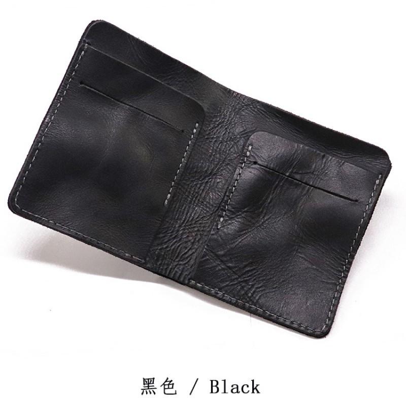 New Trend Vegetable Tanned Leather Top Layer Cowhide Wallet Men Vertical Style Simple Hand Polished Vintage 12X10X2