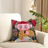 Art KKima artist Cushion Cover Reversible Plush Pillow Cover Soft Fluffy Home Decor for Sofa Bedroom