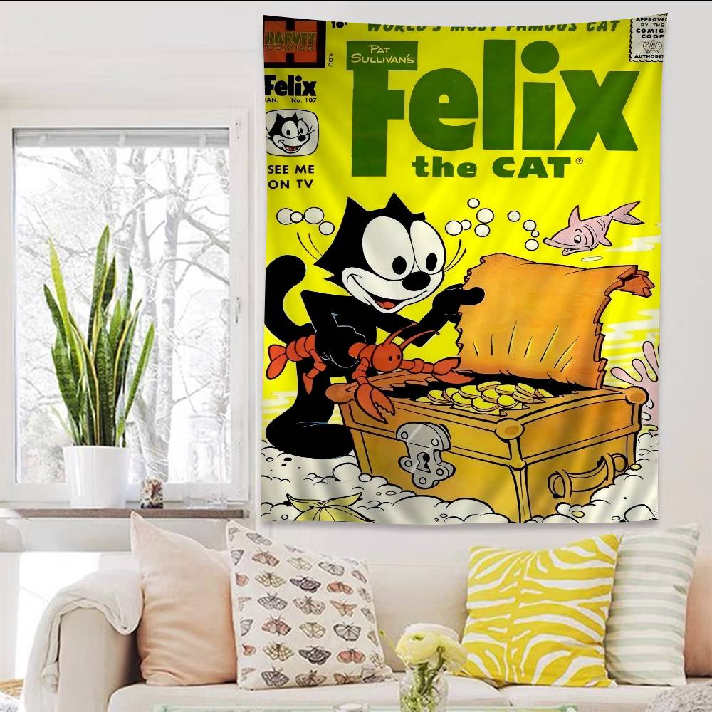 FFelix the Cat Hanging Bohemian Tapestry Bohemian Wall Tapestries Mandala Cheap Hippie Wall Hanging