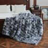 Thick and Warm Modern Blanket Autumn and Winter Bubble Velvet Rabbit Fur Blanket Plush Sofa Towel Pillow Cover Soft and Comfortable Bed Sheet