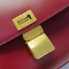 [Pre-Owned] Classic Box Solid Color Commuter Gold Buckle Polished Cowhide Handbag Tofu Bag Square Bag Shoulder Bag Crossbody Bag - Very Good #1IGPV77