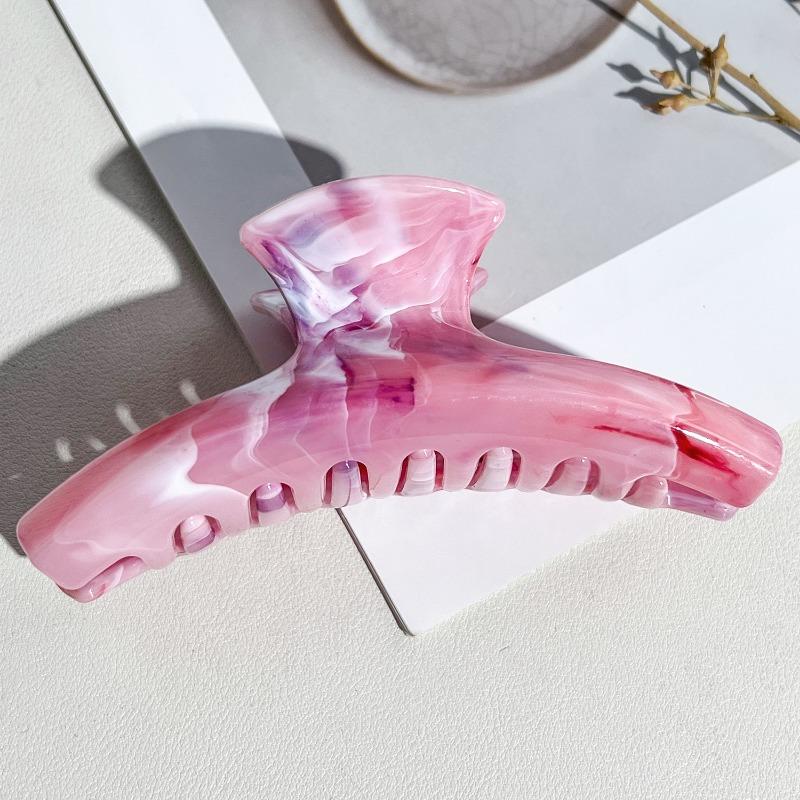 Arc-shaped Marble Gripper High-end Style Shark Hair Clip Large Volume Clip Hair Accessory