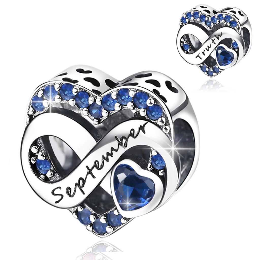New 112 Months Birthday Zircon Pendant Charm Bead Charms Compatible With Authentic Bracelets Copper Charm Bead Charms Necklaces Female Jewellery