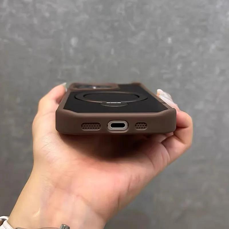 Magnetic for  Bracket Stand Phone Case for For Iphone 13 1 16 Pro Max 12 14 Plus Folding Stand Shockproof Back Cover