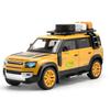 1:18 Defender 110 Camel Cup Bay Edition Alloy Off Road Diecast Model Sound & Light Toy Large Ornament Gifts for Boys