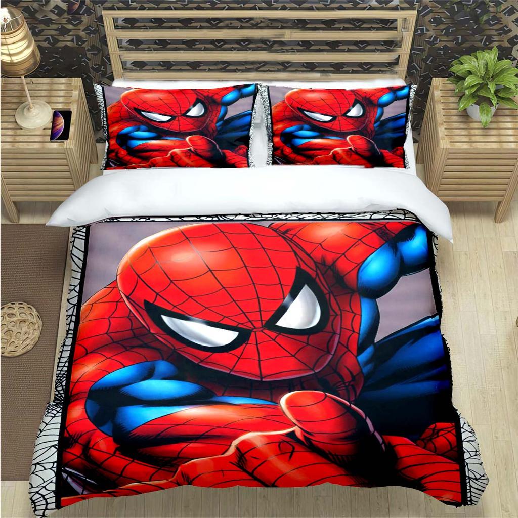 Fashion Superhero A-Avengers Print Bedding Set Duvet Cover Comforter Bed  Youth Kids Girl Boys Luxury Birthday Gift