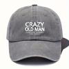 Distressed Retro Baseball Cap Worn Text Slogan Street Culture Adjustable Sun Hat