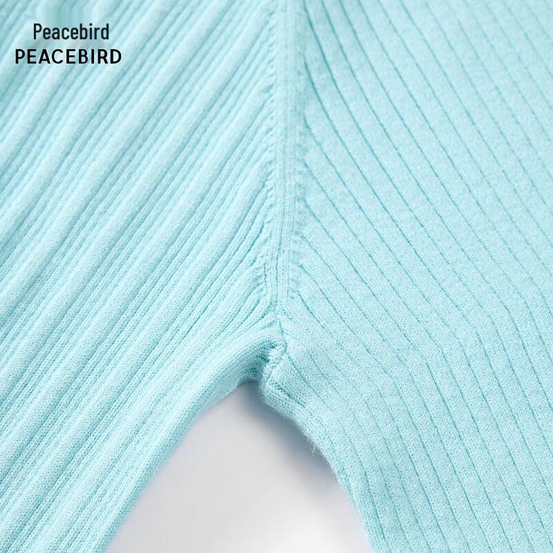 PEACEBIRD Women's Slim Fit Round Neck Knit Sweater