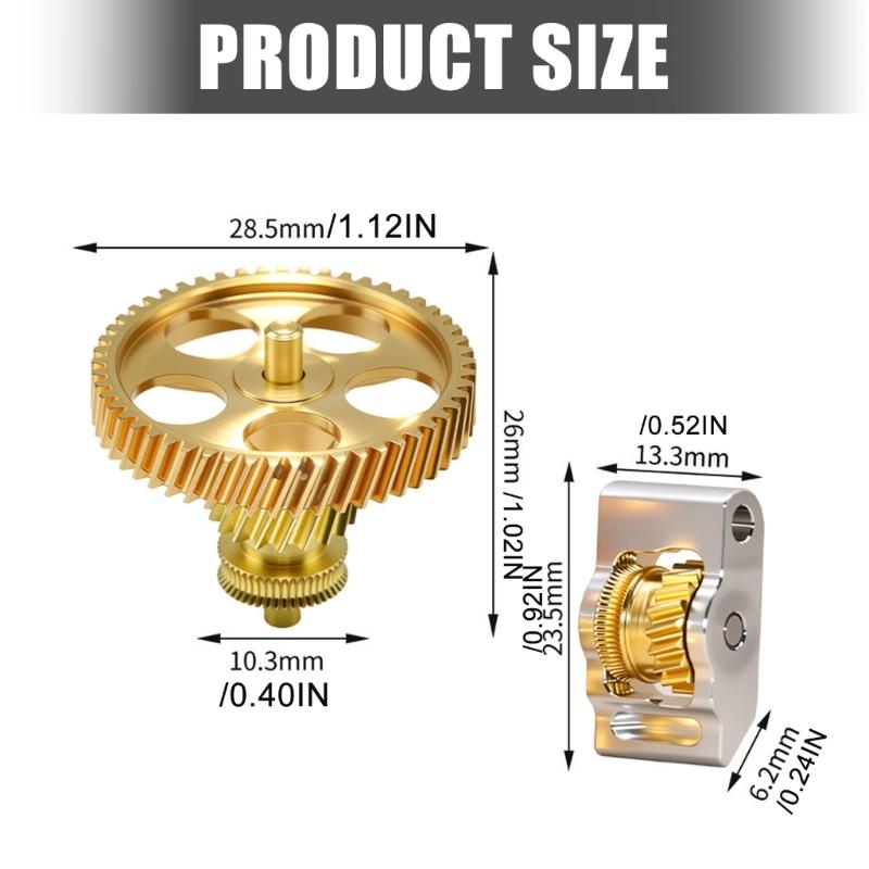 Extruder Gear Kit Hardened Steel All Metal Drive Set with Aluminum Idler Arm for P2S 3D Printer Filament Feed Repair