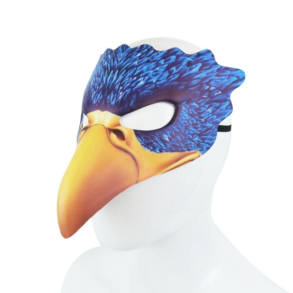 with Elastic Belt Animal Cosplay Mask PU Leather Leather Bird Eagle Mask Halloween Carnival