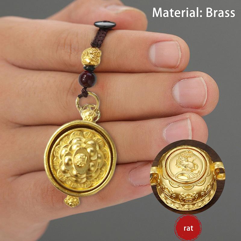 Creative Zodiac Cornucopia Keychain Chinese Style Lucky Pendant Keychain Exquisite Backpack Decoration Accessories Gifts