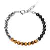 [GAVU] [Gavu] Hematite, Tiger's Eye, Obsidian Prayer Bead Amulet Bracelet for Men
