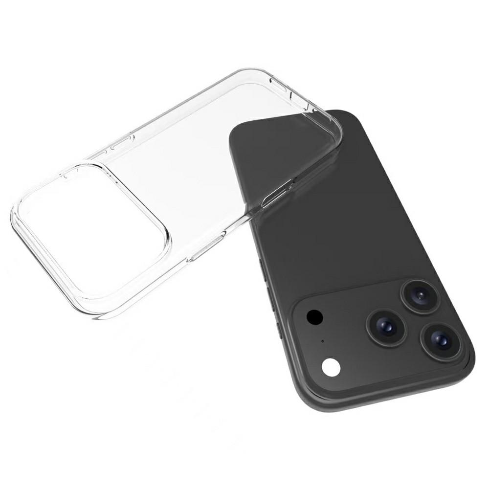 

For iPhone 17 Pro Max Case Anti-Fingerprint Crystal Clear TPU Phone Cover As Shown A