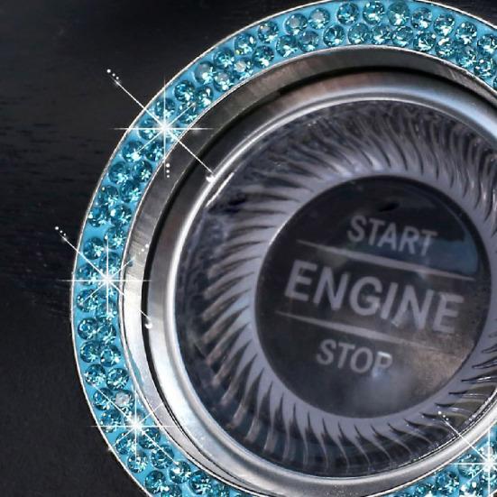 Decals Ignition Button Not Easy Trim Shiny Fall To Off Waterproof Bling Car Start Engine