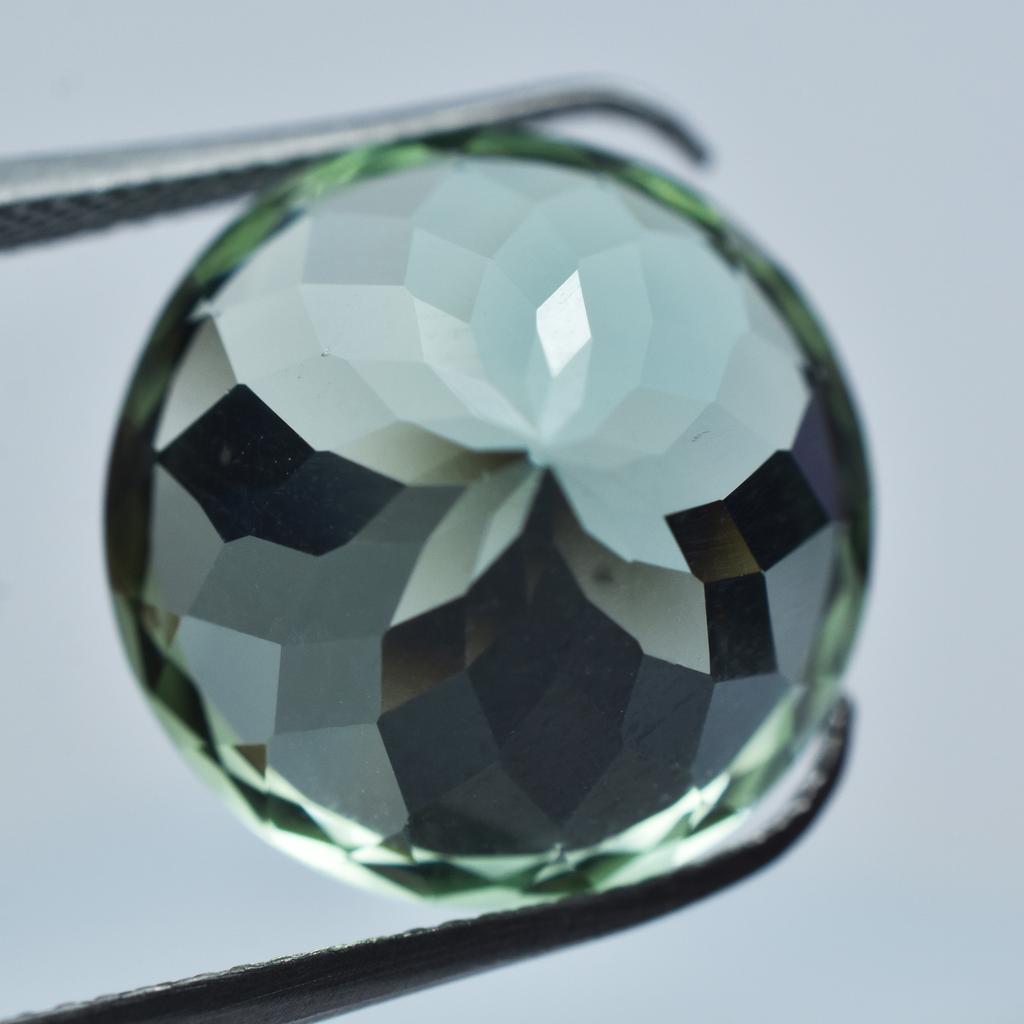 Bluish Green Real Sapphire 17.10 Ct Natural Round Cut Loose Gemstone CERTIFIED
