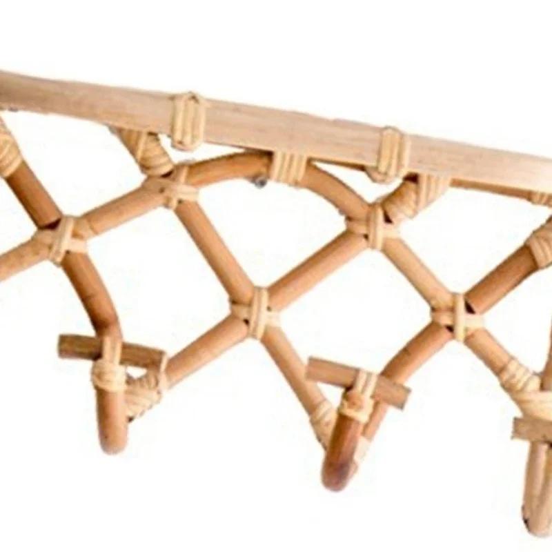 Door Wall Clothes Hanger Rattan Hook Key Storage Hanger Rack Organizer Coat Hat Hooks Towel Handbag Holder Kids Bedroom Closets