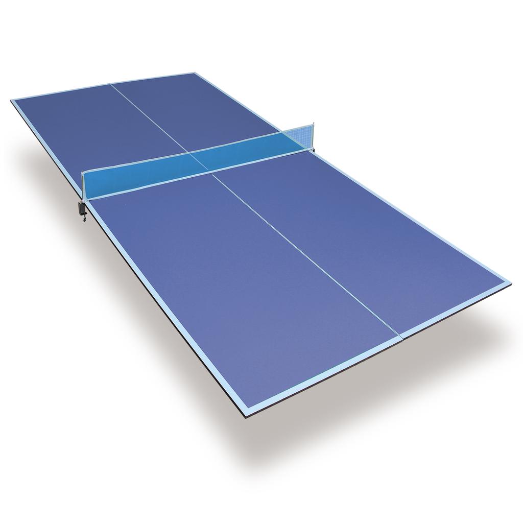 Table tennis table top, 243.84cm x 121.92cm, domestic use, foldable, portable, slip-resistant and wear-resistant, blue