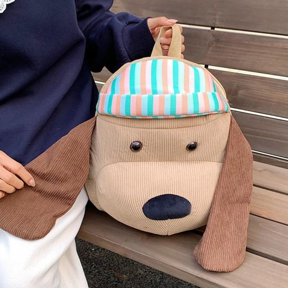 Stuffed Cartoon Plush Backpack Versatile Students School Bag  Kids Playing Supplies