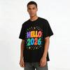 Hello 2026 New Year Themed Print Casual Versatile Top Pure Cotton T-shirt
