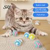 Plüsch-Katzen-Spielzeugball mit integrierter Glocke, weiche Macaron-Bälle, lustiges Spielzeug, bissfeste Kauspielzeuge für Wohnungskatzen und Kätzchen, Geräuschentwicklung