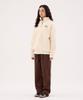 URBANAGE Corduroy Single-Pleat Wide Elastic Pants_Brown