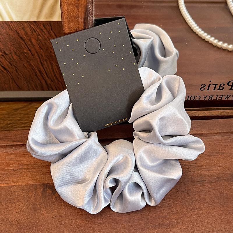 Korean Style Satin Large Intestine Ribbon Hairband Gentle Temperament Black Mourning Hair Accessories