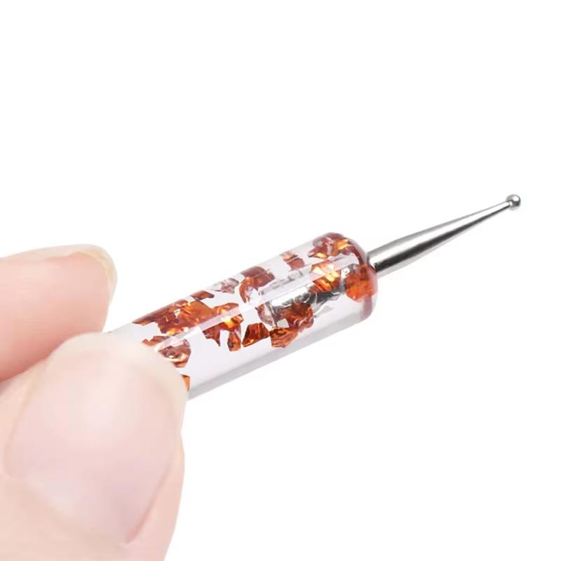 5 Peças/conjunto Caneta Pontilhadeira Portátil para Nail Art Cabo de Contas de Cristal Ponta Dupla Desenho Pintura Strass Gemas Canetas Ferramentas de Manicure