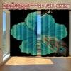 Set Of 2 Flat Printing Curtains Without Rod Floral Peacock Design Holiday Ramadan Printed Durable Polyester Curtain Made