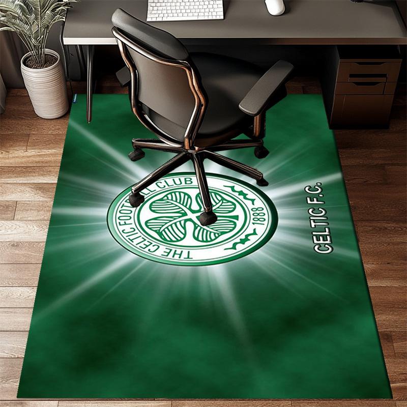 Cel-tic Football Club Crest Printed Office Carpet Chair Cushion  Entryway Rug, Rugs for Living Room, Bedroom Christmas gifts