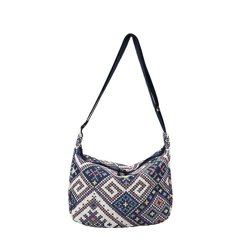 

Crossbody bag women s highend sense largecapacity women s bag versatile female students go out to play shoulder bag ethnic bag синій