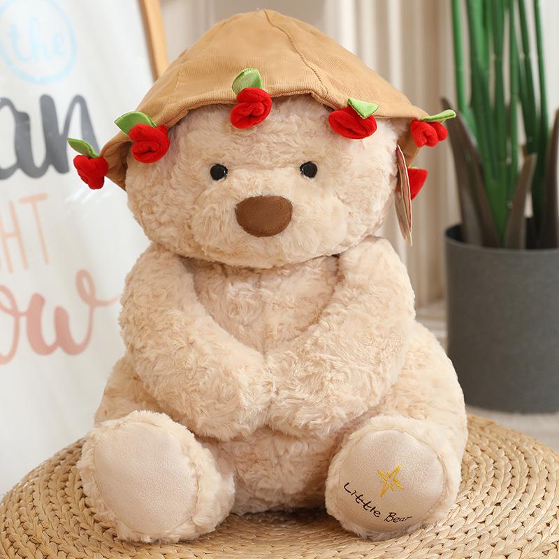 

Hug rose bear doll bear plush toy teddy bear doll Valentine s Day gift 25cm белый