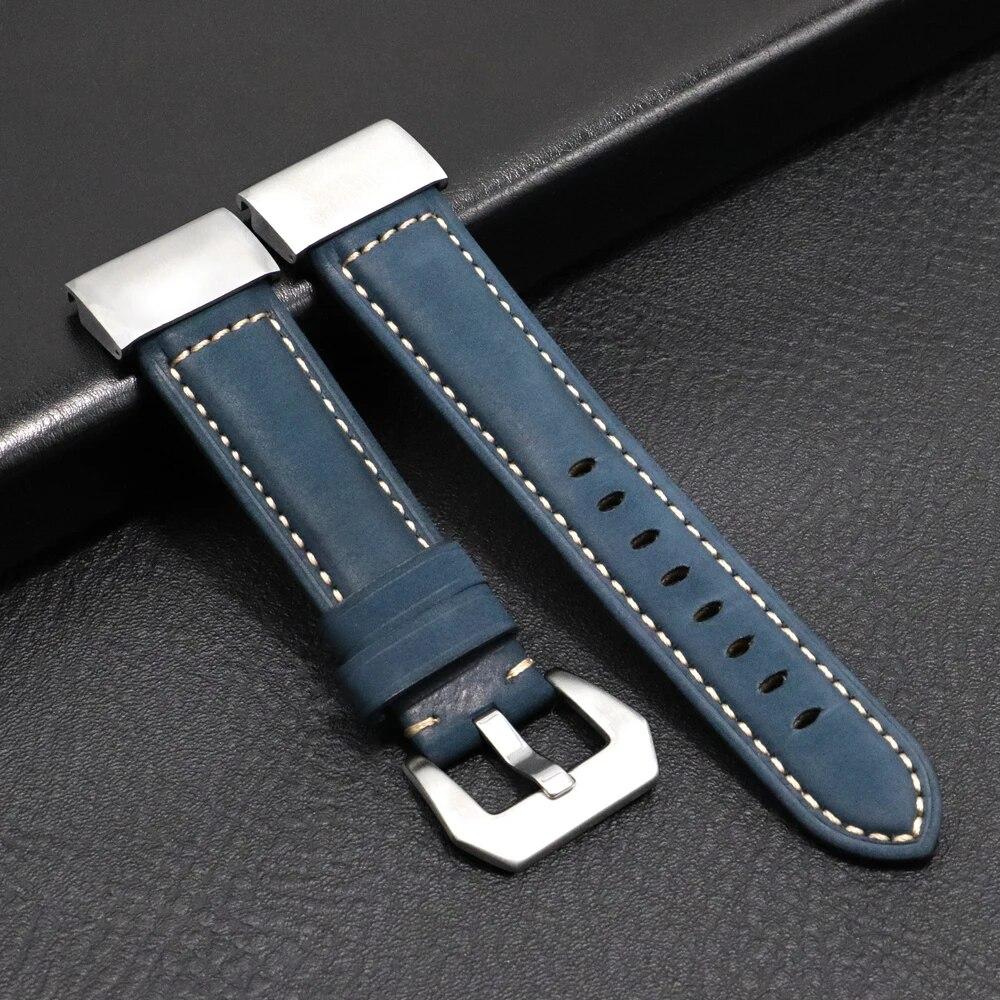 22 mm 26 mm originální kožený řemínek pro hodinky Garmin Fenix ​​7 7S 7X 6S 6X Náhradní řemínek na zápěstí 6 5S 5X 5 3