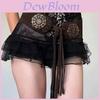Millennium Girls Retro Circular Metal Belt With Rivet Studs For Fashionistas