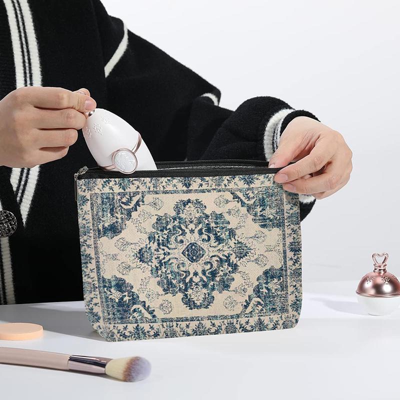 Boho Ethnic Style Cosmetic Bag Portable Multifunctional Storage Bag Travel Toiletry Bag Large Capacity Makeup Pouch For Girls