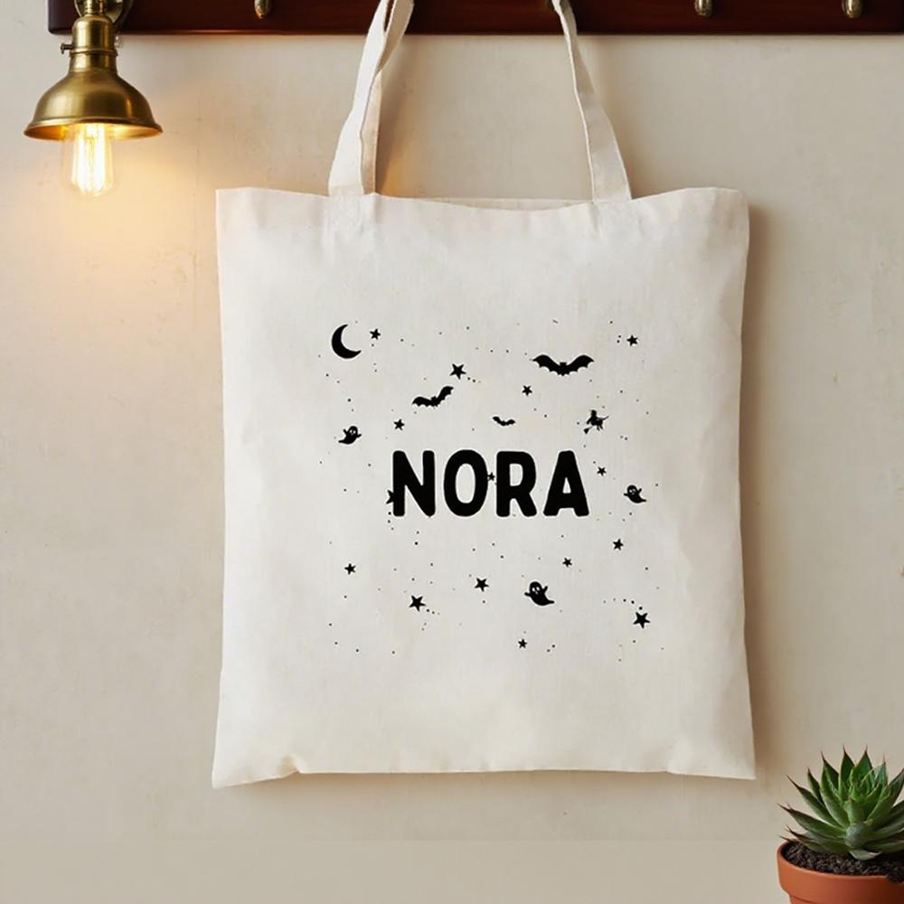 Halloween Tote Kids Trick or Treat Goodie Bag Bats Candy Bag Birthday Party Decor Supplies Back To School Autumn Holiday Gift