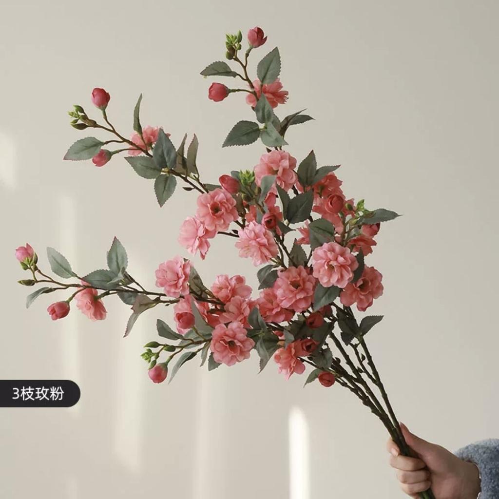 Simulation Flower Italo Camellia High-end Floral Ornament Flower Arrangement Living Room Porch Dining Table TV Cabinet Fake Flower