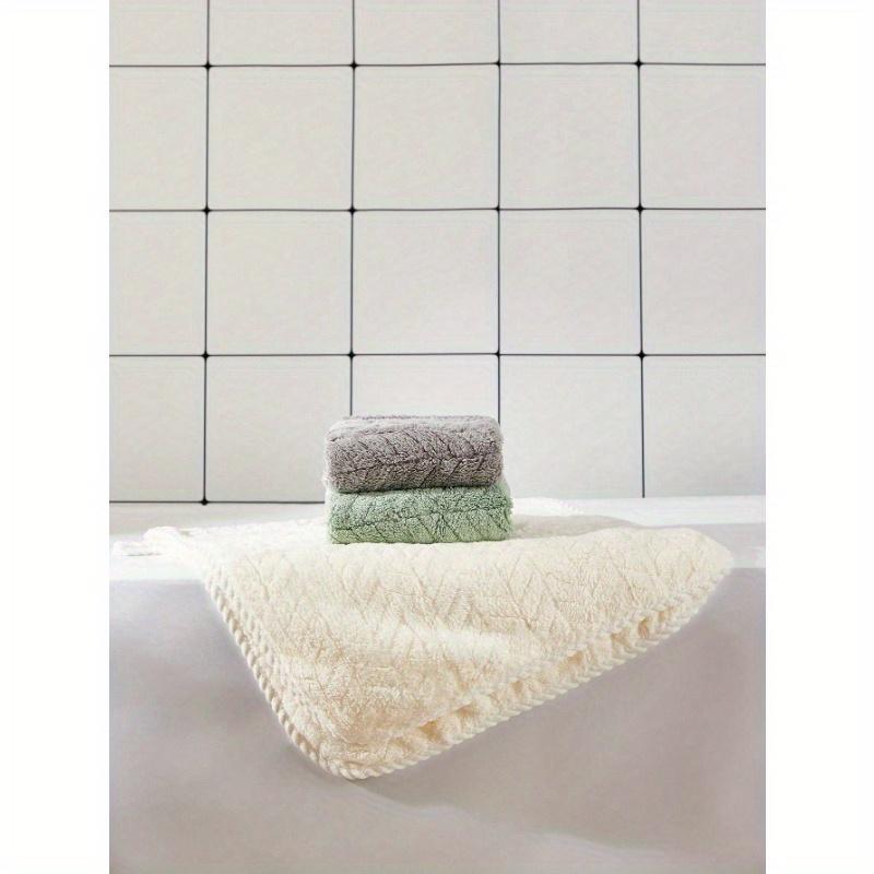 1 Pc Wheat Absorbent Quick Dry Coral Fleece Face Towel Home Bathroom Decor