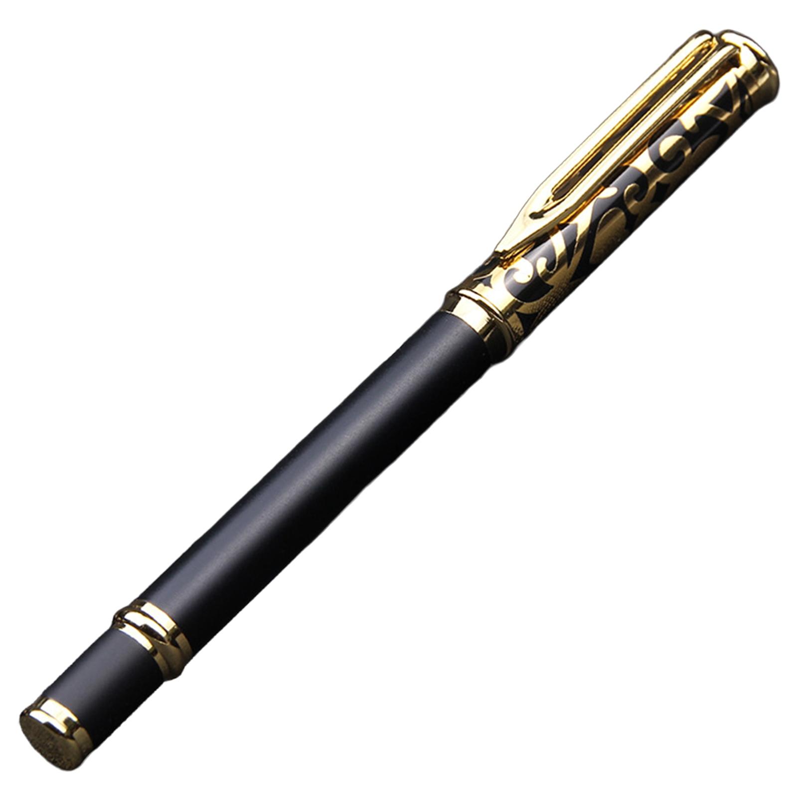 

Metal Ballpoint Pens 0.5mm Fine Point Black Ink Pens with Comfort Grip for Home School Office Supplies Prize Gift