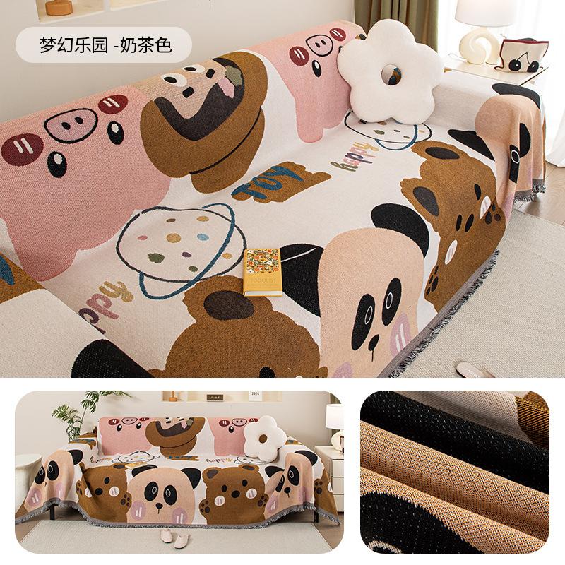 Nordic Style Cross-Border Explosion, Hand-Woven Sofa Cushion, One-Piece Full-Cover Sofa Towel, Anti-Cat Claw And Non-Slip Sofa Cloth