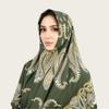 Premium Soft Velvet-Feel Stretch Cotton Square Scarf Digital Print Floral All Season UV Protection
