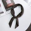 Fashion Solid Kerchief Women Head Scarf For Hair Pink Green White Silk Neck Scarfs Female 70Cm*70Cm Square Bandanas Lady Scarves