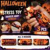 3pc Halloween Themed Squishy PU Slow Rebound Stress Relief Toys Soft Squeeze Sensory Fidget Set for Adults and Kids