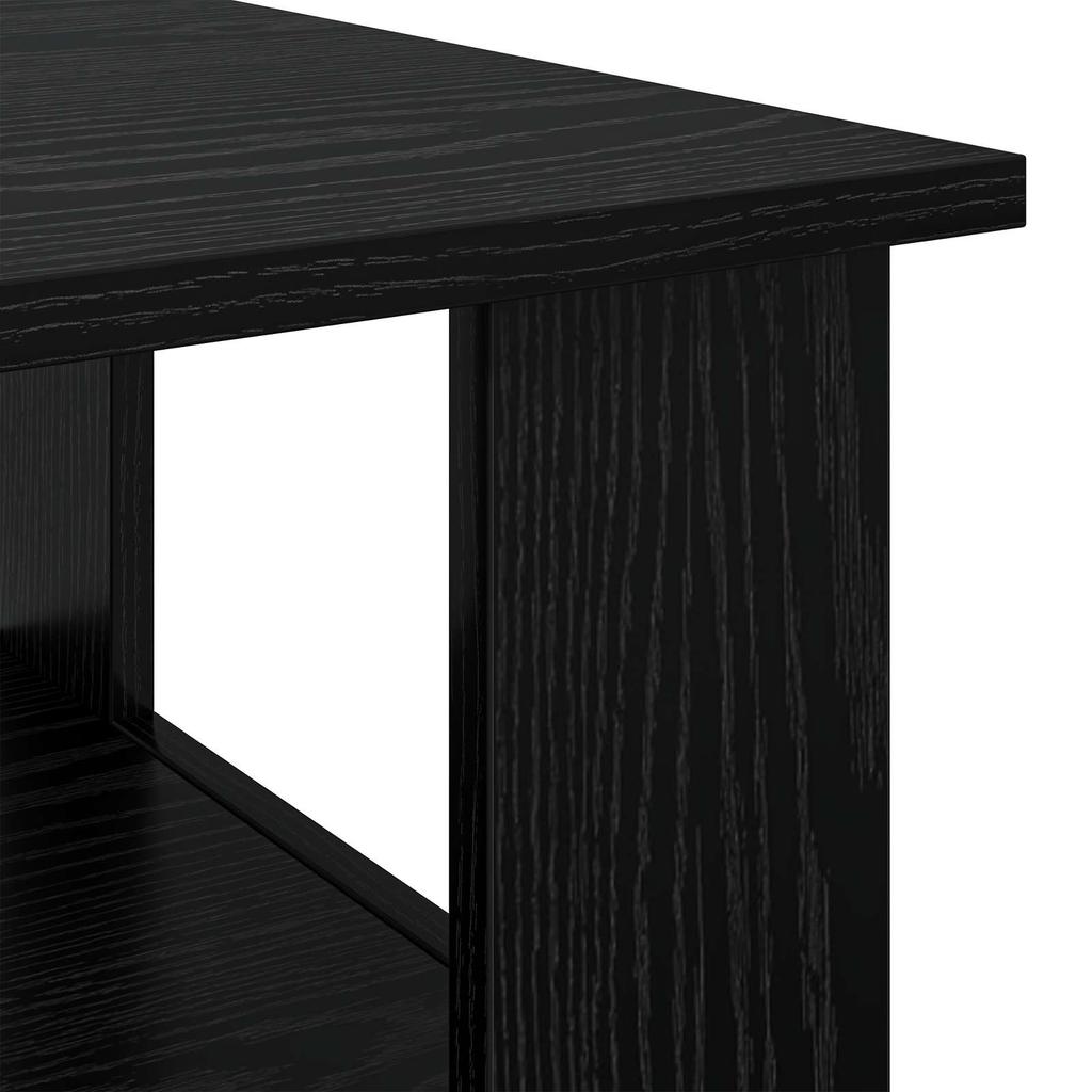 Coffee Table Black Oak Look 90 X 50 X 45 Cm Engineered Wood