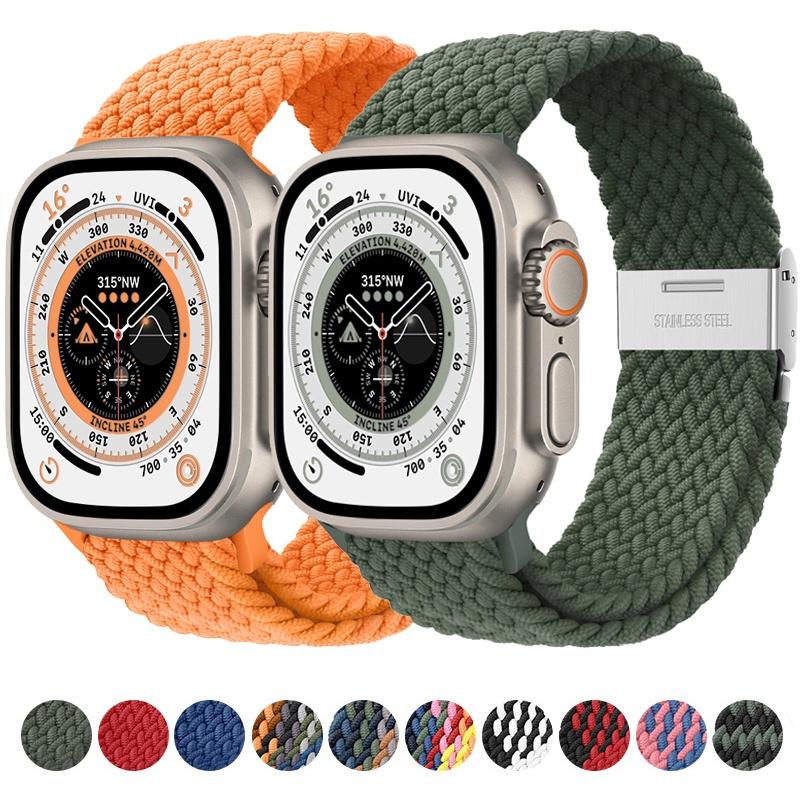 Armband für Apple Watch Band 44mm 40mm 45mm 41mm 49mm Elastisches geflochtenes Solo-Loop Nylonarmband iWatch ultra2 Serie 3 se 7 8 10 11
